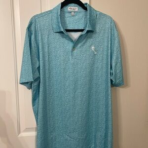 Peter Millar Summer Comfort Men's Small Vinyl and Whiskey Print Golf Polo